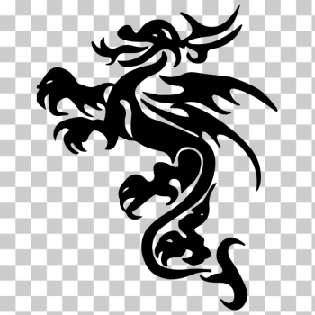 SVG Tribal dragon silhouette