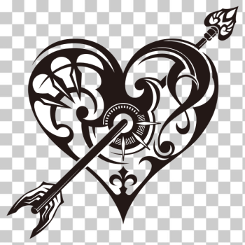 SVG Tribal Pierced Heart SVG Tribal Pierced Heart