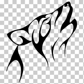 SVG Tribal wolf tattoo vector image SVG Tribal wolf tattoo vector image