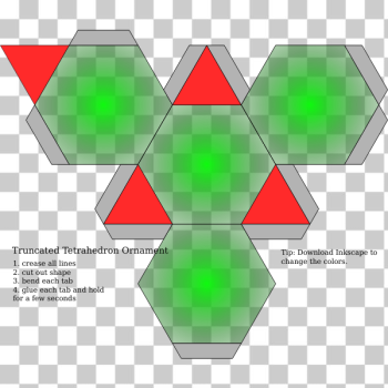 SVG Truncated tetrahedron ornament SVG Truncated tetrahedron ornament