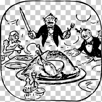SVG Turkey dinner table SVG Turkey dinner table