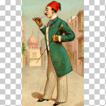 SVG Turkish man smoking