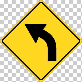 SVG Turn left traffic roadsign vector image