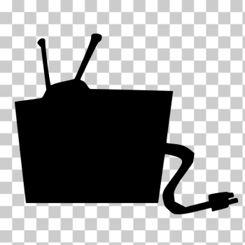SVG TV set with a cord SVG TV set with a cord