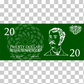 SVG Twenty dollars banknote vector illustration SVG Twenty dollars banknote vector illustration