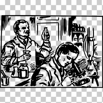 SVG Two scientists vector drawing