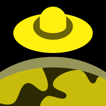 SVG UFO over planet icon vector image SVG UFO over planet icon vector image