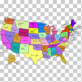 SVG United States Map With Capitals SVG United States Map With Capitals