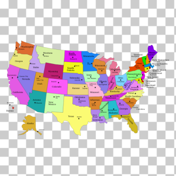 SVG United States Map With Capitals SVG United States Map With Capitals