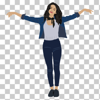 SVG Untroubled woman illustration SVG Untroubled woman illustration