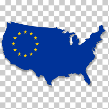 SVG US Europe flag map SVG US Europe flag map