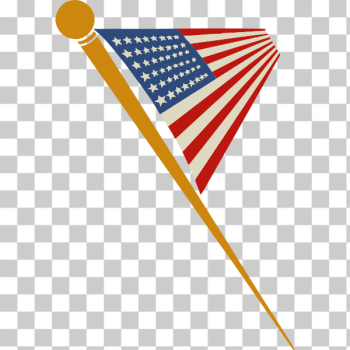 SVG US flag on pin