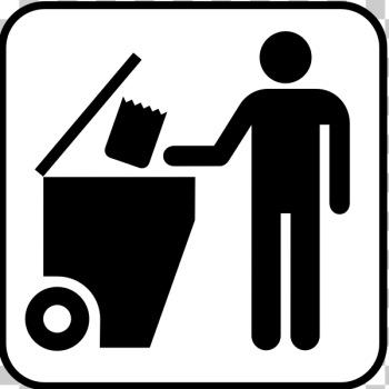 SVG US National Park Maps pictograph for a trash dumpster vector image