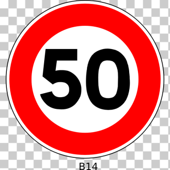 SVG Vector clip art of 50 speed limitation traffic sign