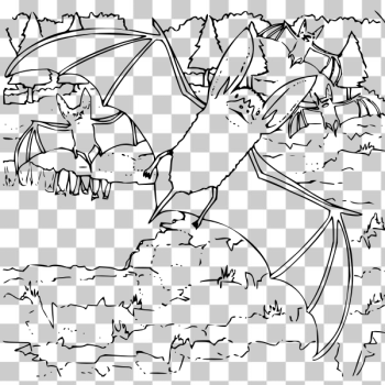 SVG Vector clip art of bats taking off SVG Vector clip art of bats taking off