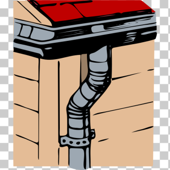 SVG Vector clip art of building with gutter SVG Vector clip art of building with gutter