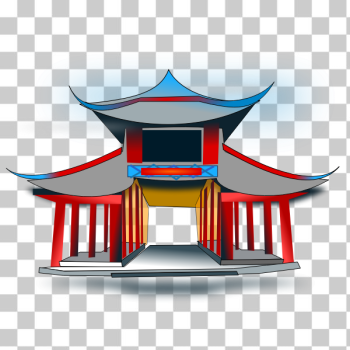 SVG Vector clip art of Chinese house