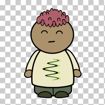 SVG Vector clip art of chubby girl character with expressive face