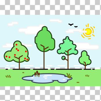 SVG Vector clip art of different trees SVG Vector clip art of different trees