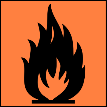 SVG Vector clip art of flammable warning symbol SVG Vector clip art of flammable warning symbol