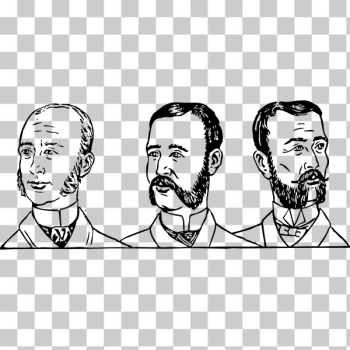 SVG Vector clip art of gents with beard SVG Vector clip art of gents with beard