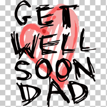 SVG Vector clip art of get well soon dad sign SVG Vector clip art of get well soon dad sign