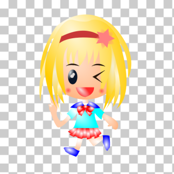 SVG Vector clip art of girl with long blond hair SVG Vector clip art of girl with long blond hair