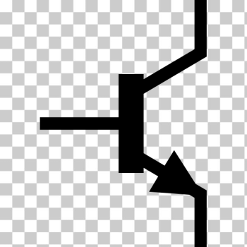 SVG Vector clip art of IEC style NPN transistor symbol SVG Vector clip art of IEC style NPN transistor symbol