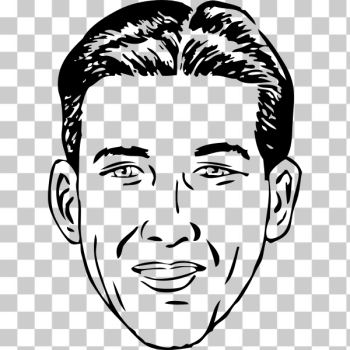 SVG Vector clip art of long thin man039s face SVG Vector clip art of long thin man039s face
