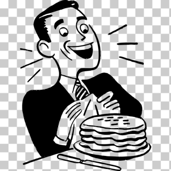 SVG Vector clip art of man eating pancakes SVG Vector clip art of man eating pancakes