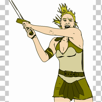 SVG Vector clip art of medieval female warrior SVG Vector clip art of medieval female warrior
