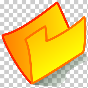 SVG Vector clip art of orange bent folder icon SVG Vector clip art of orange bent folder icon