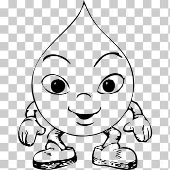 SVG Vector clip art of raindrop humanoid character SVG Vector clip art of raindrop humanoid character
