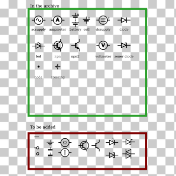 SVG Vector clip art of selection of IEC electronic circuit symbols