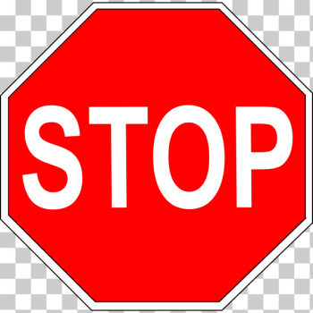 SVG Vector clip art of simple red stop roadsign