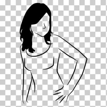 SVG Vector clip art of slim woman sketch SVG Vector clip art of slim woman sketch