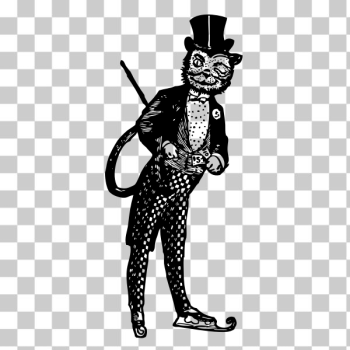 SVG Vector clip art of sophisticated cat SVG Vector clip art of sophisticated cat