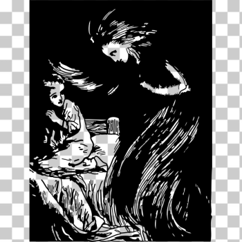 SVG Vector clip art of spirit of the night scene SVG Vector clip art of spirit of the night scene