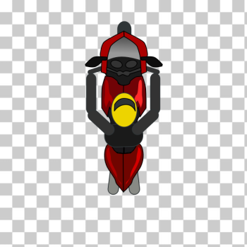 SVG Vector clip art of top view of man on motorbike SVG Vector clip art of top view of man on motorbike