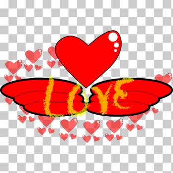 SVG Vector clip art of wings of love