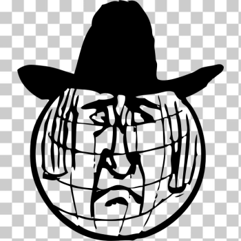 SVG Vector clipart of cowboy globe SVG Vector clipart of cowboy globe