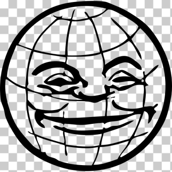 SVG Vector drawing of a globe with human face SVG Vector drawing of a globe with human face