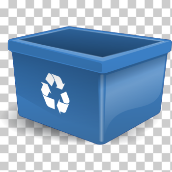 SVG Vector drawing of blue box for depositing recycling items