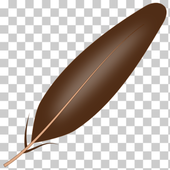 SVG Vector drawing of brown shaded feather SVG Vector drawing of brown shaded feather