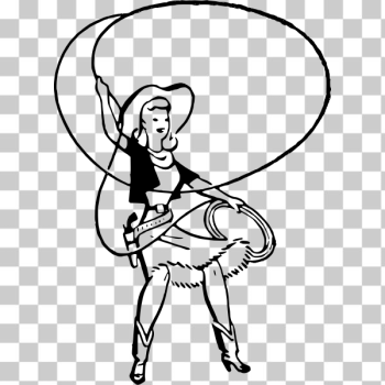 SVG Vector drawing of cowgirl dancing SVG Vector drawing of cowgirl dancing