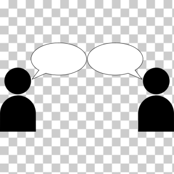 SVG Vector drawing of dialogue between two people
