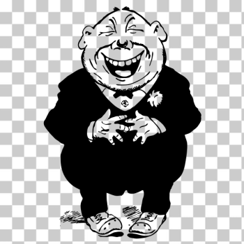 SVG Vector drawing of fat man laughing SVG Vector drawing of fat man laughing
