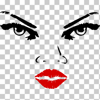 SVG Vector drawing of female face SVG Vector drawing of female face