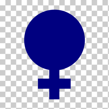 SVG Vector drawing of full blue gender symbol for females SVG Vector drawing of full blue gender symbol for females