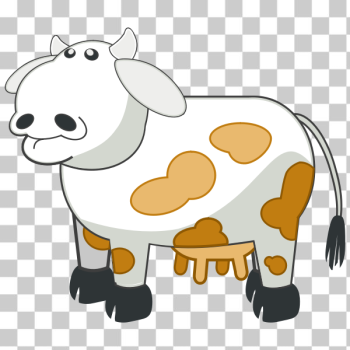 SVG Vector drawing of gray cartoon cow with brown spots SVG Vector drawing of gray cartoon cow with brown spots